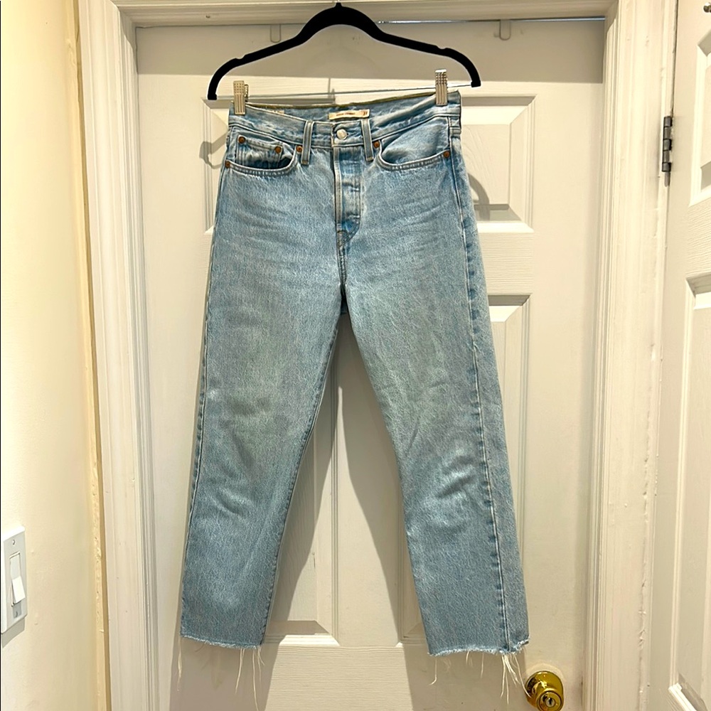 Levi’s Light Wash High-Rise “Wedgie” Straight Jeans